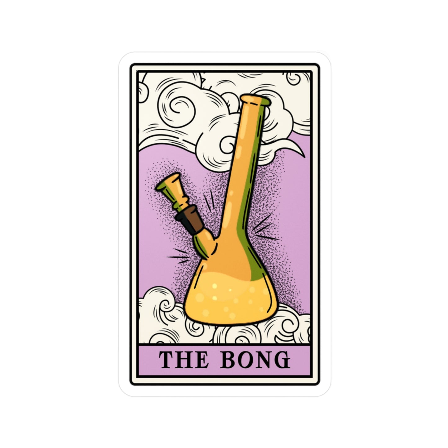 "the bong" tarot card vinyl sticker