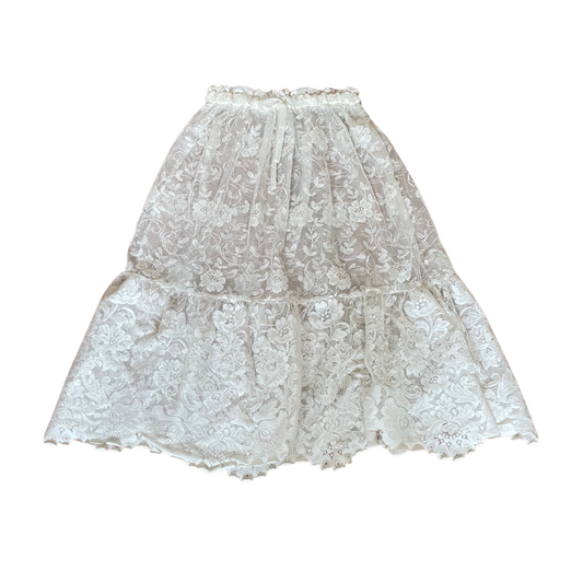cream lace maxi skirt
