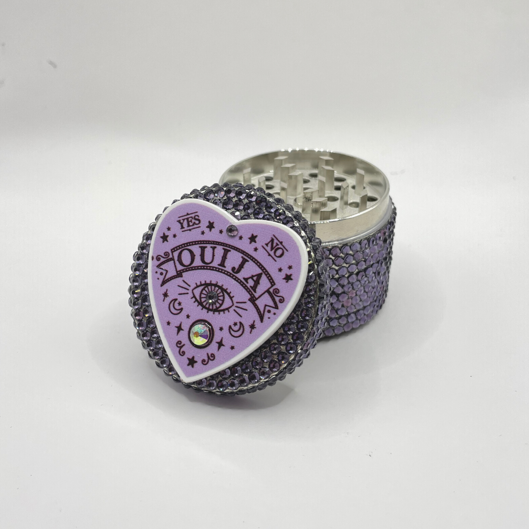 small 2" purple ouija planchette grinder