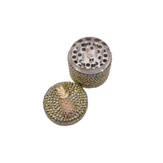 tiny 1.6" gold pineapple grinder