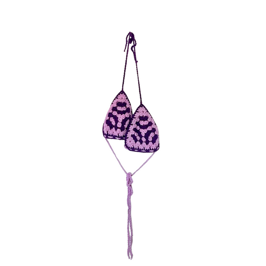 crochet purple bra top