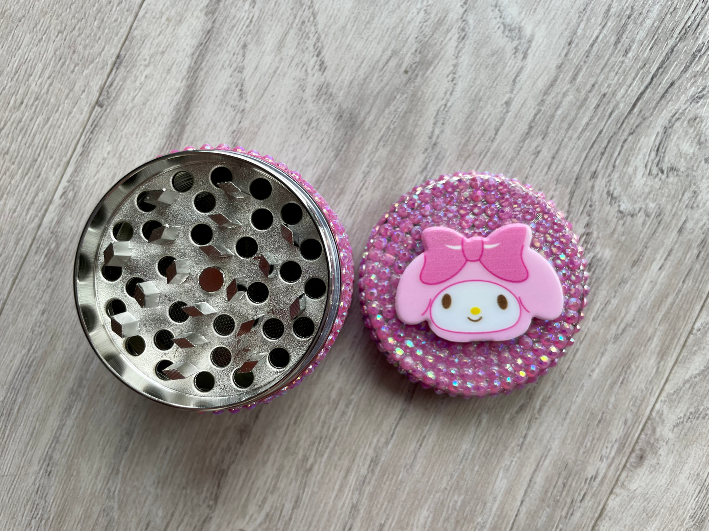 small 2" pink bunny grinder